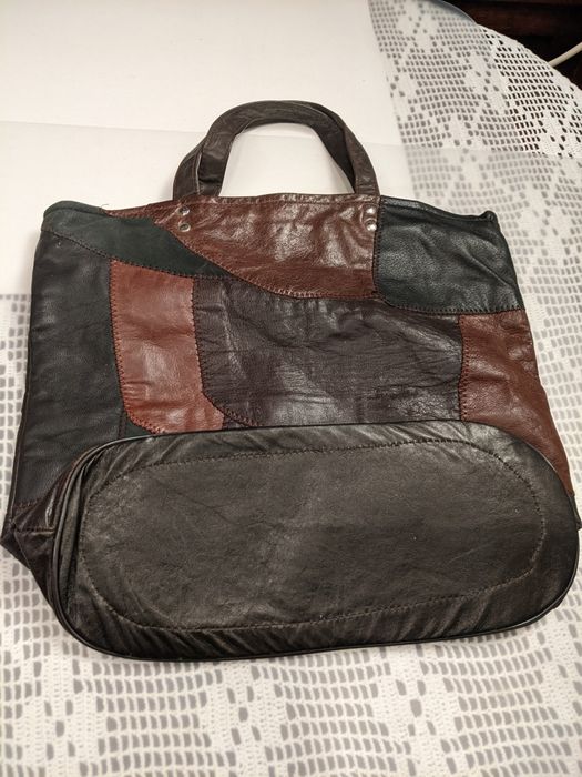 Torba na zakupy skóra naturalna