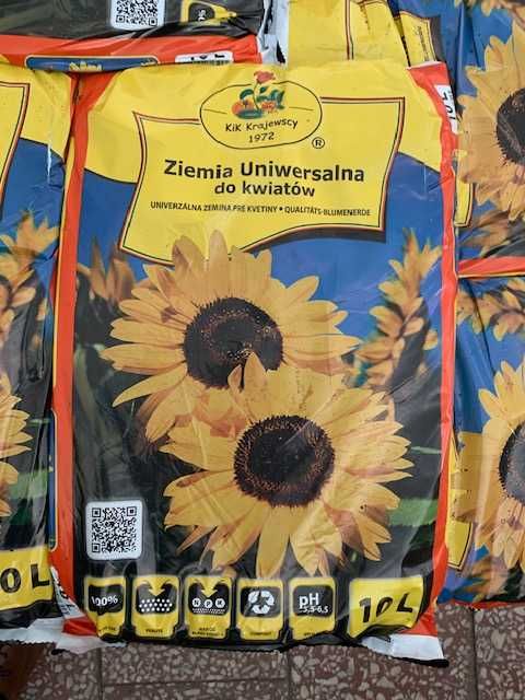 Ziemia do kwiatów uniwersalna różne rodzaje rozmiary pelargonia