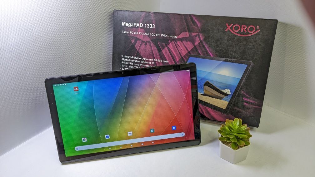 Планшет 13.3"FullHD Xoro Megapad 1333 4/32Gb Android 10 10000mAh Wi-Fi