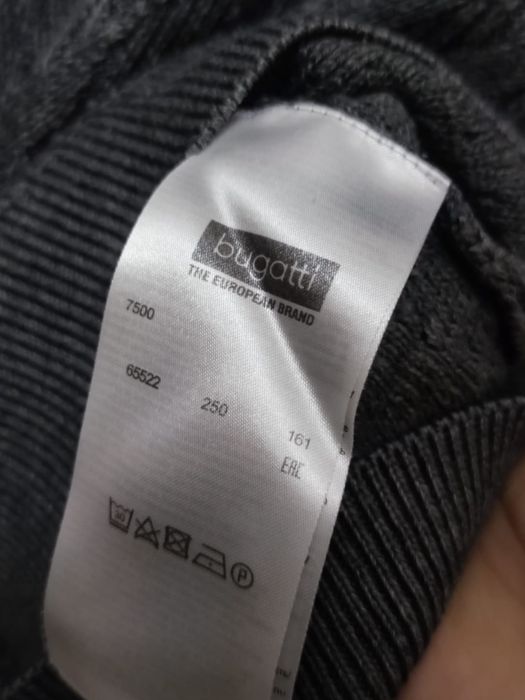 Sweter sweterek L Bugatti męski cotton baumwolle bawełna wełna classic