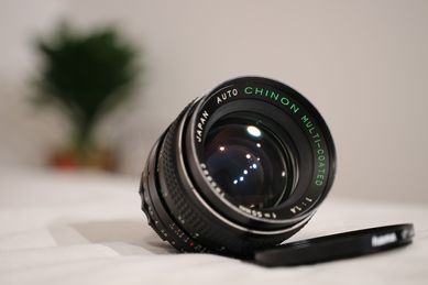 Obiektyw Auto Chinon Multi-Coated 55mm f1:1.4 M42 + futerał gratis!