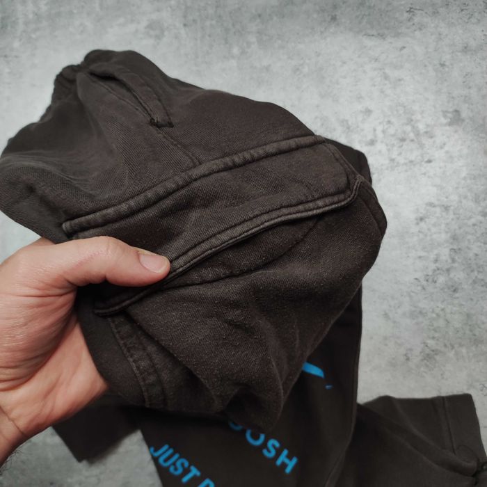 MĘSKIE Spodnie Dresowe Sport Joggery Brąz Duże Logo Nike Air Max Gym