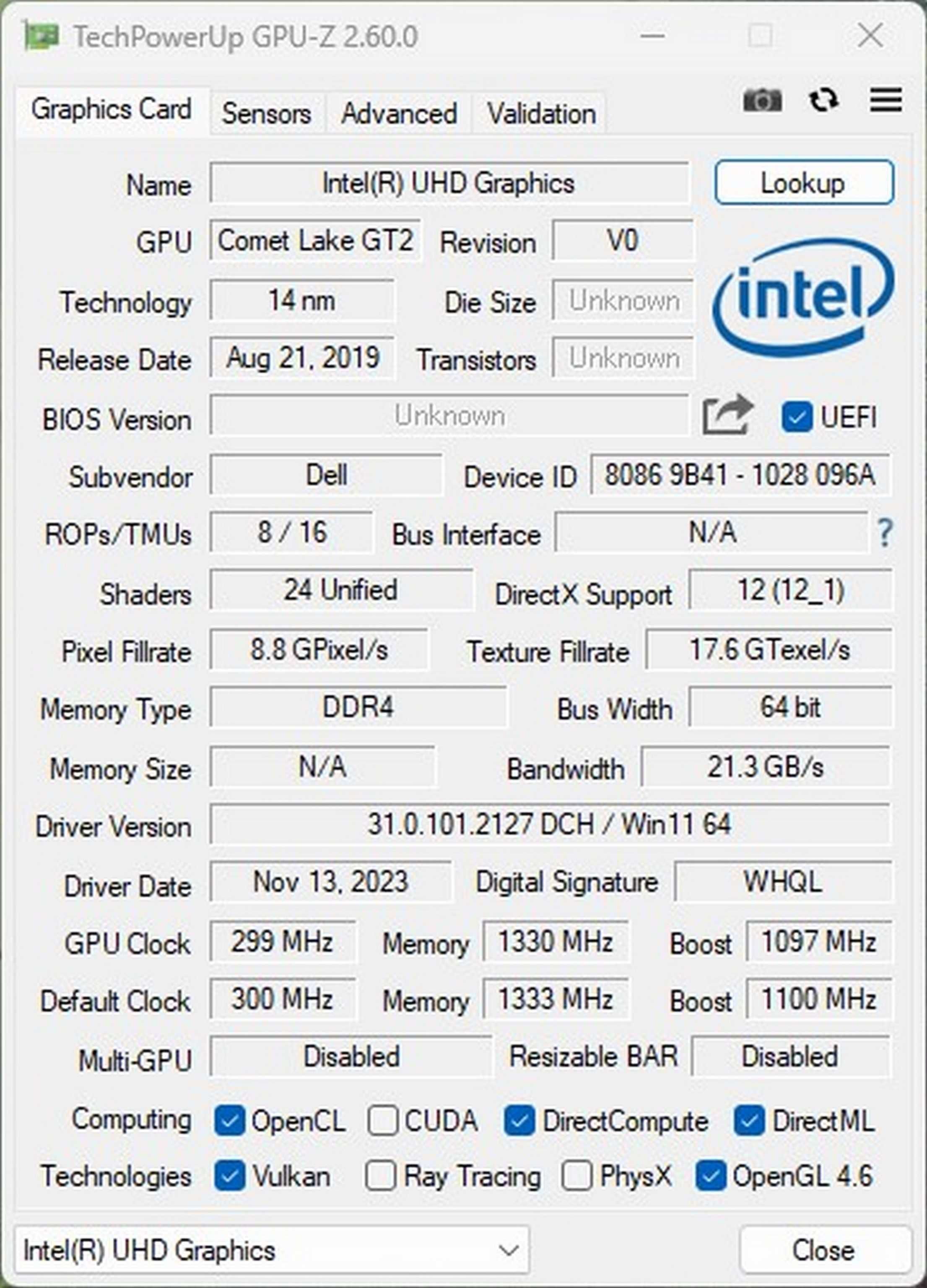 Dell Vostro 15.6" Octacore i5/8GB/256Nvme gama Profissional