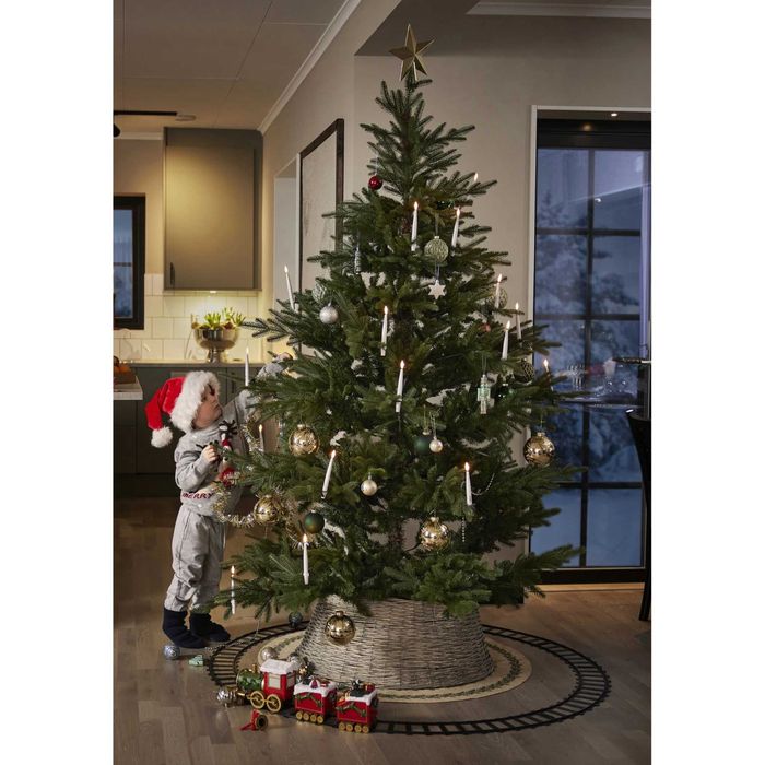 Sztuczna CHOINKA ja żywa gęsta 210cm ze stojakiem i gwiazdą PREMIUM