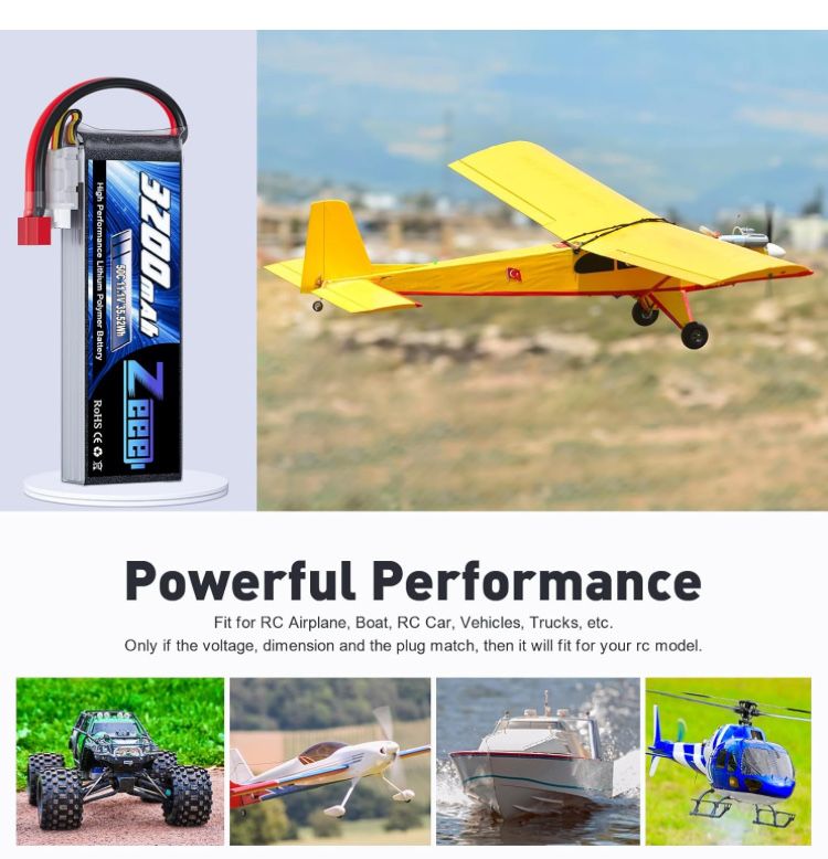 Комплект з 2 шт Акумулятори Zeee 3S 11.1V 3200mAh LiPo