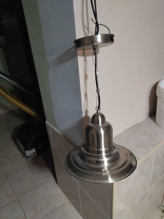 Ikea lampa sufitowa kolor stalowy