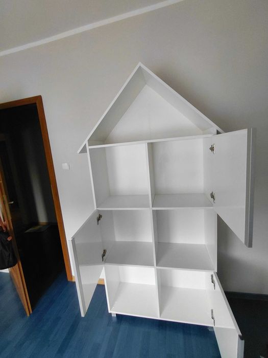 Regał biały domek