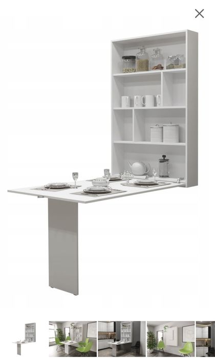 Biurko wiszące, składane; stół wiszący, składany