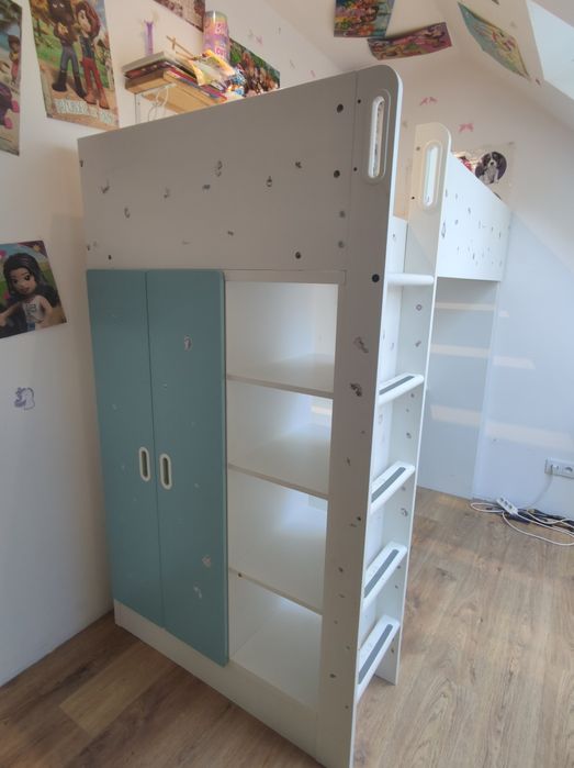 Łóżko na antresoli 4 w 1 IKEA SMASTAD - stan dobry+