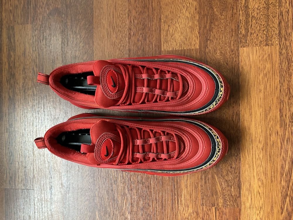 Nike Air Max 97 "Leopard Print" Red Black BV6113-600 Women's кроссовки
