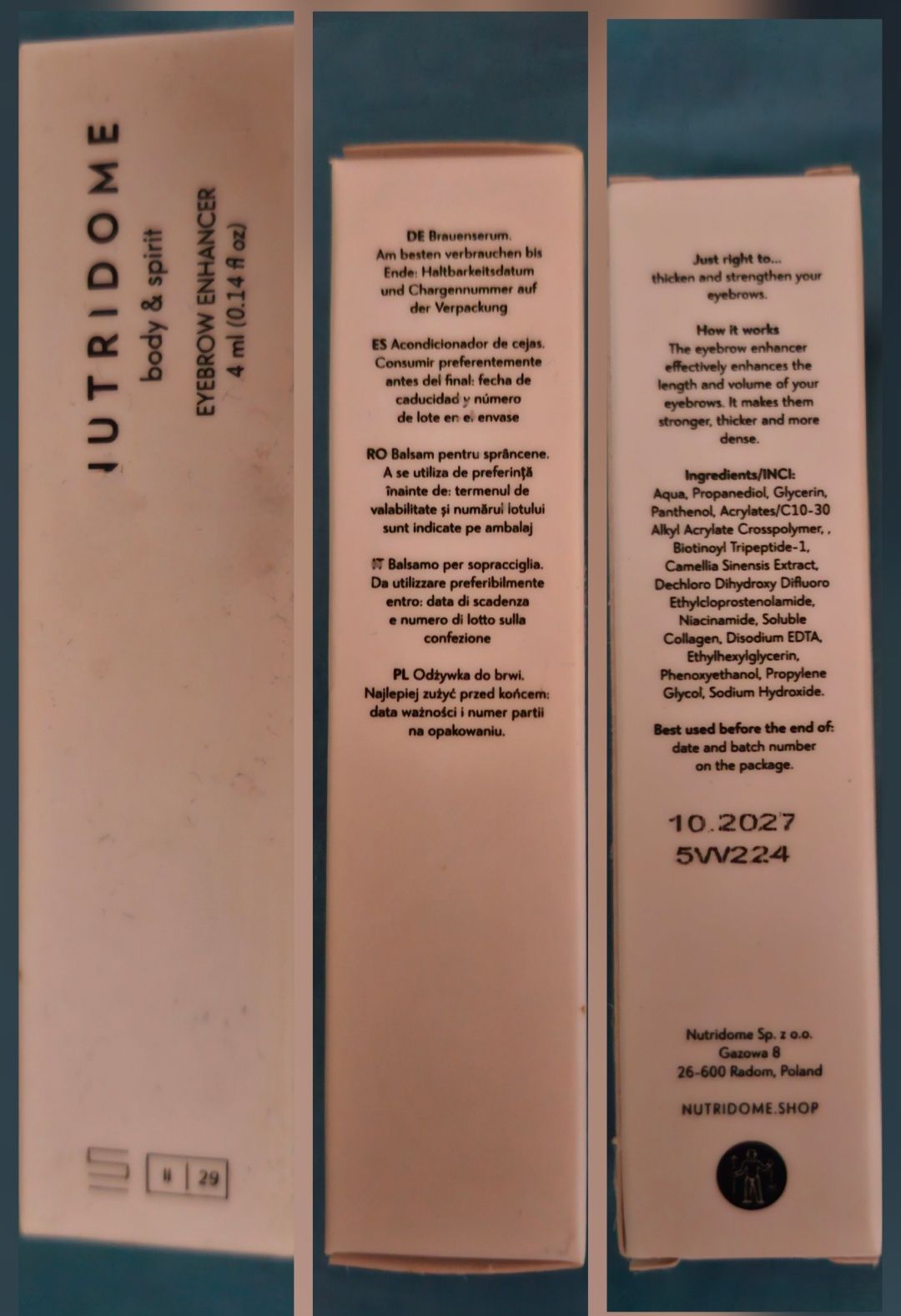 Nutridome odżywka serum do rzęs