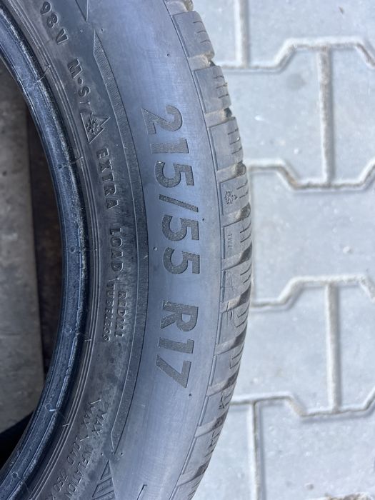 Opony Zimowe 215/55/17 Rok 2021 Bieżnik 6,5mm Komplet 4szt