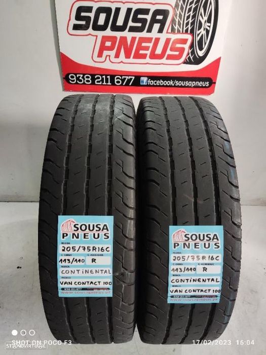 2 pneus semi novos 205-75r16c continental -oferta da entrega
