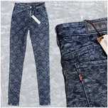 LEVIS SUPER STRETCH NOWE Piękne Niebieskie Jeansy Damskie KWIATY r.25