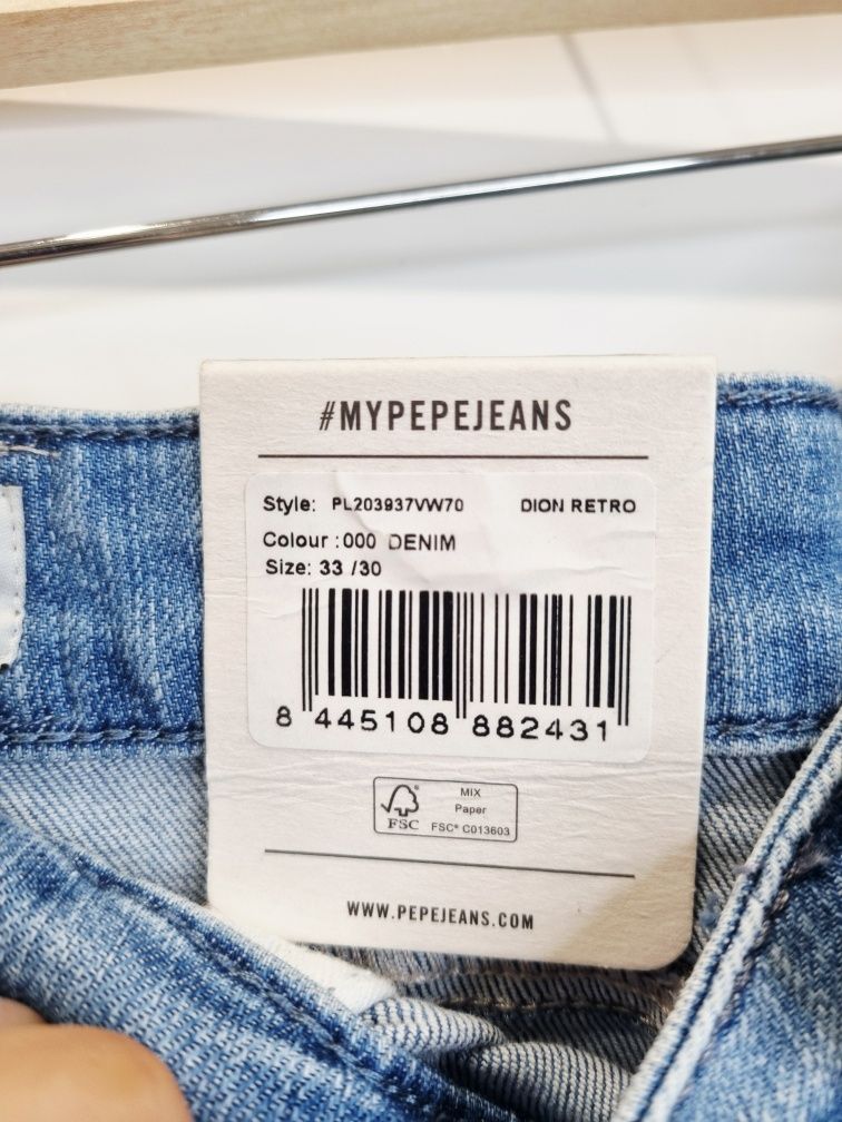 Jeansy Pepe Jeans Dino Retro Skinny Fit High Waist Jeans roz. 33x30