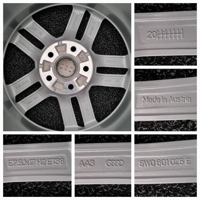 NOWE Felgi Alu 17" Audi A4 B9 B8 B7 B6 A6 C7 C6 Q5 5x112 Oryginalne
