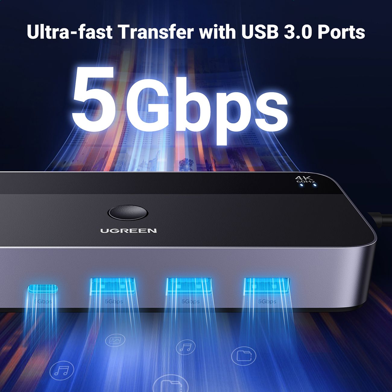 2w1 przełącznik switch hdmi / usb-a / usb-b / usb-c / microusb czarny