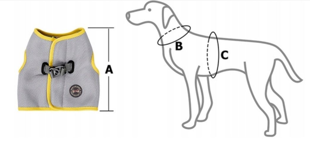 Kamizelka krótka chłodząca, letnia dla psa Doglemi S