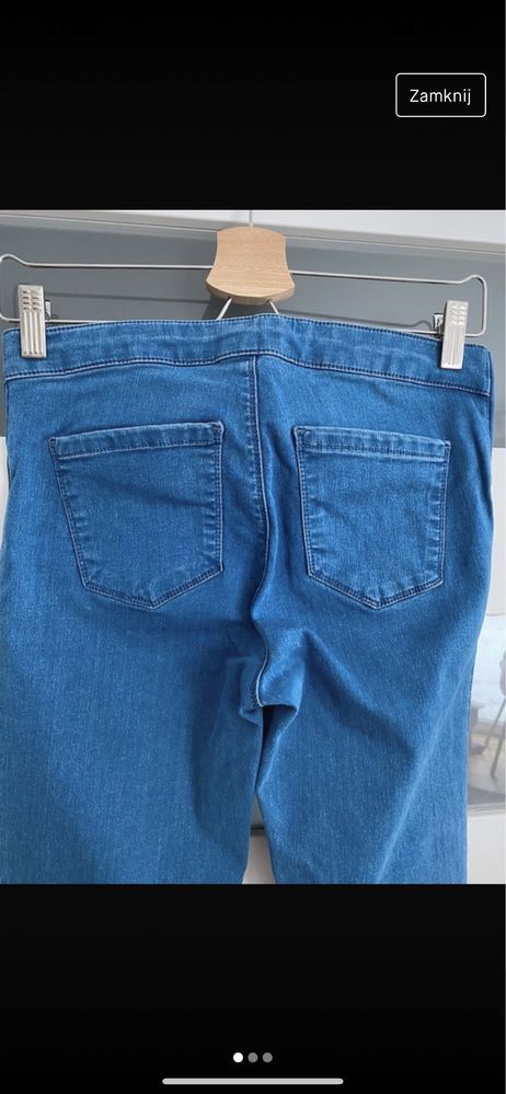 TopShop Maternity spodnie jeansy ciążowe z gumą 10/L32