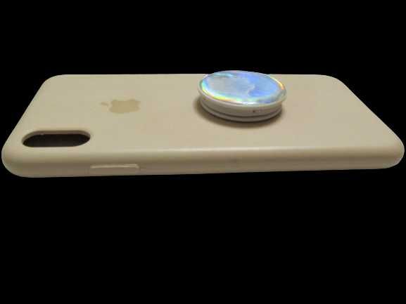 Чехол на IPhone xs max силиконовый с микрофиброй + попсокет