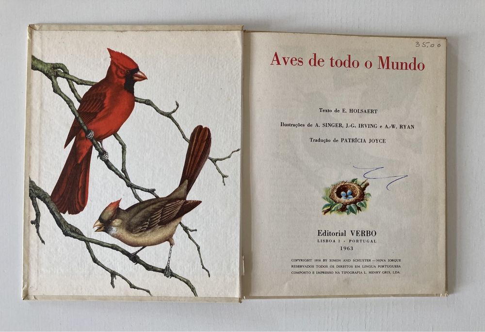 Livro "Aves de Todo o Mundo" Rara Edição Vintage (Anos 60)