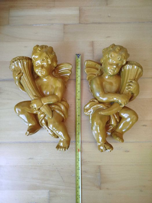 Par de antigas Esculturas de suspensão