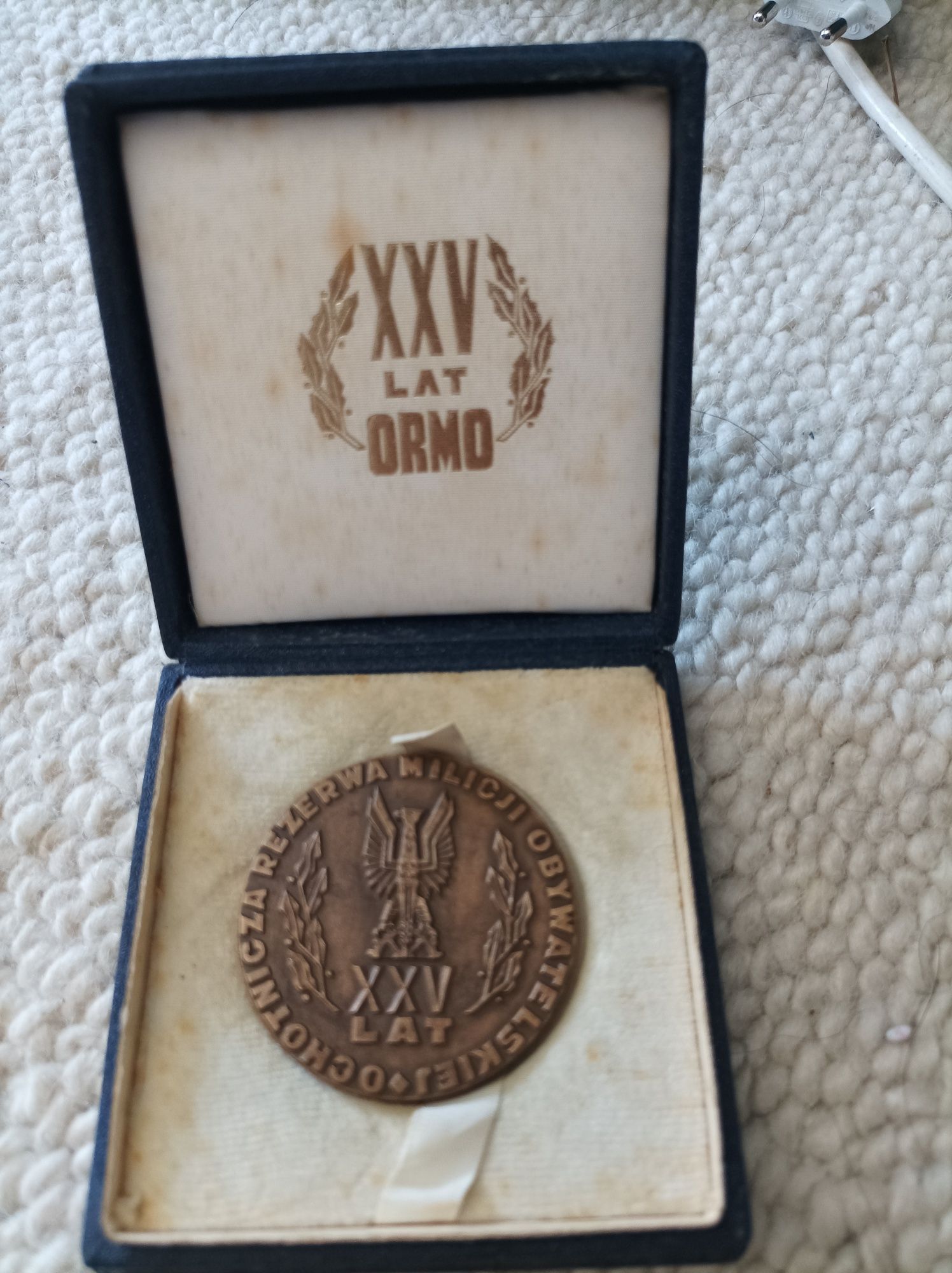 Medal XXV lat ORMO z pudełkiem
