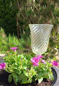 Wazon Spirelli transparentny HSG Ząbkowice, duży 23 cm, idealny stan