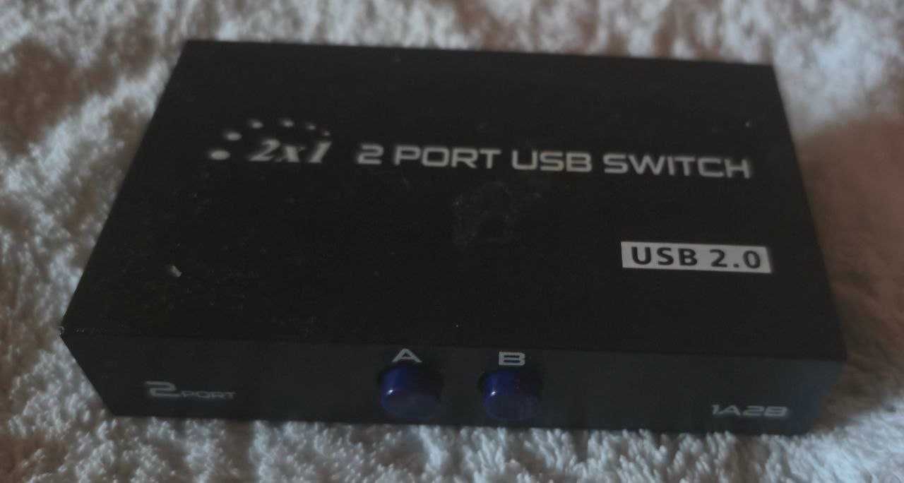 USB 2.0 перемикач (2x1, 2 Port USB Switch)
