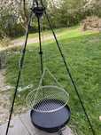 Grill ogrodowy 60cm nierdzewka kuty solidny