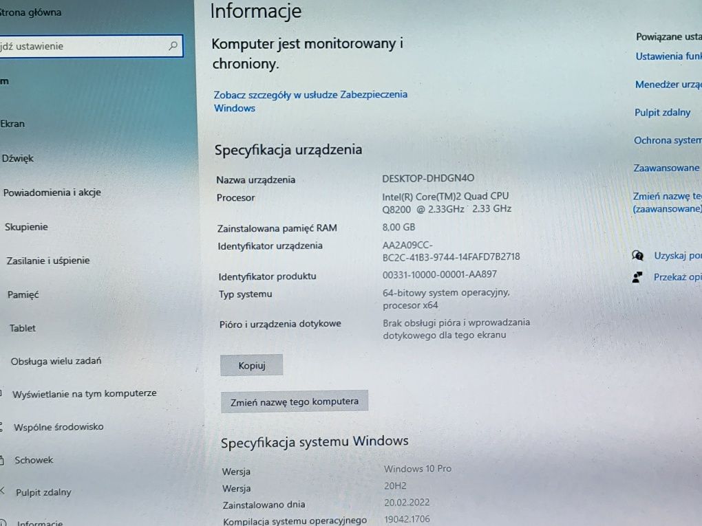 OKAZJA komp GTAV INTEL QUAD 4x2,33\8GB ram\500GB\AMD HD 6450 2G