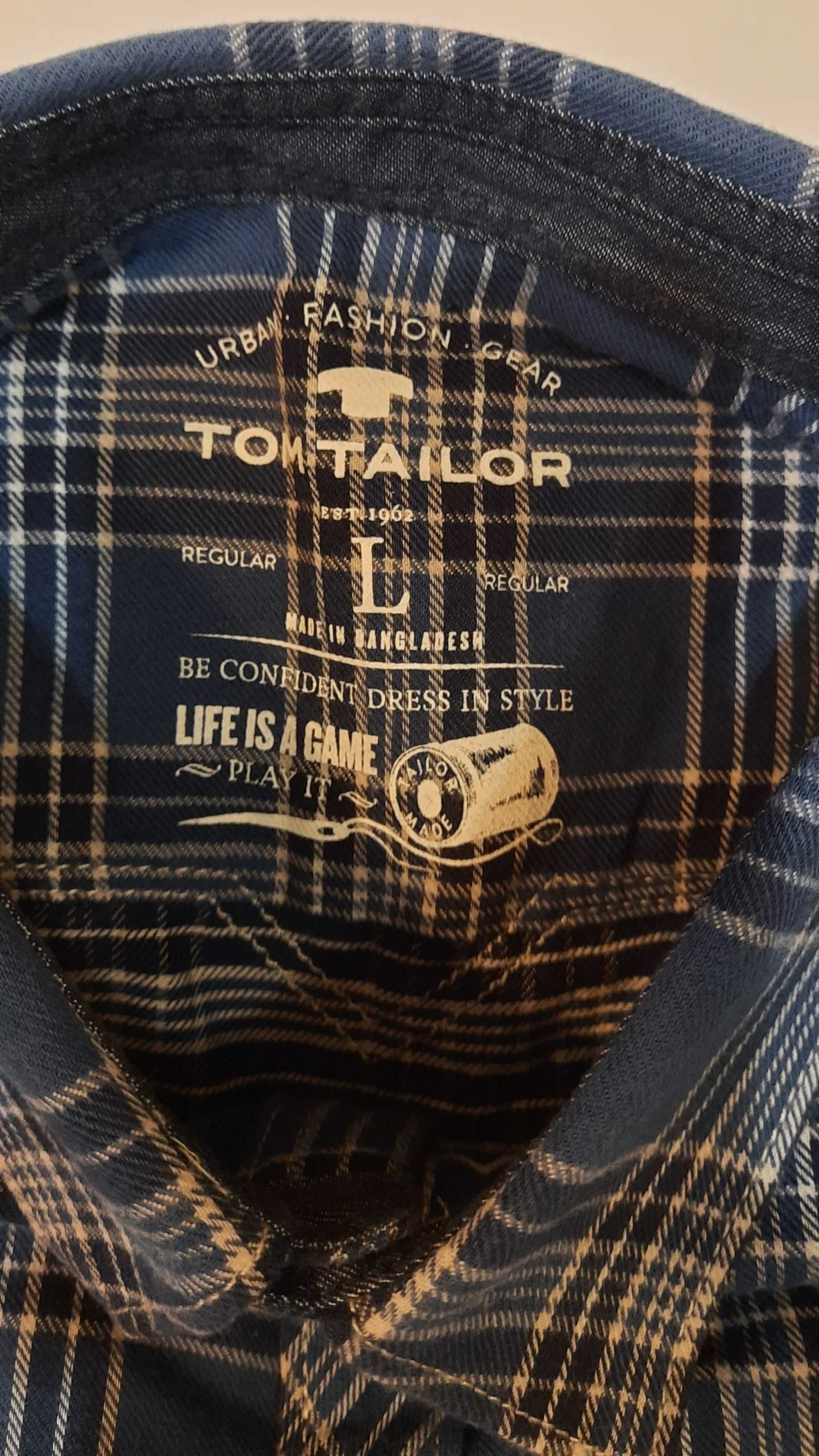 Koszula w kratę Tom Tailor 100% Bawełna roz. L