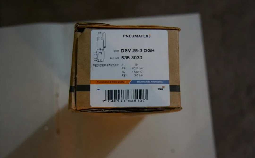 Клапан предохранительный Pneumatex,DSV 25-3DGH.