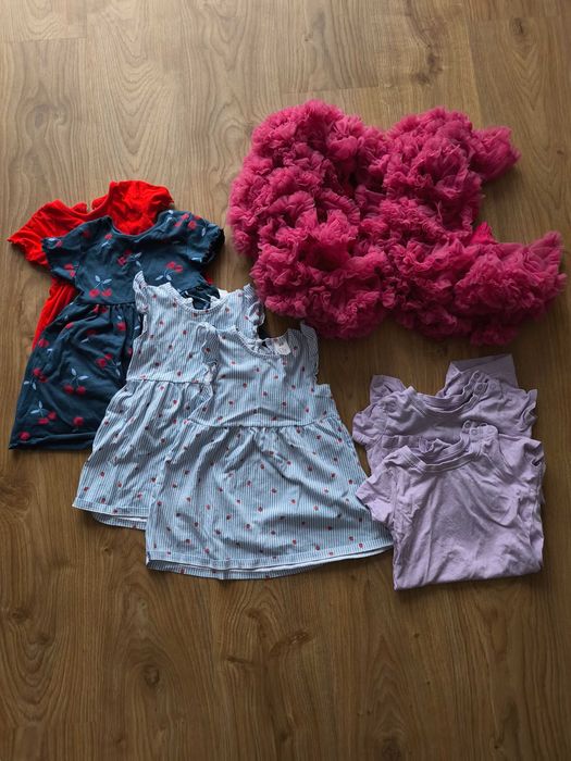 Zestaw ubranek dla bliźniaczek 86 fabryka bodziaków/h&M/Primark/lupilu