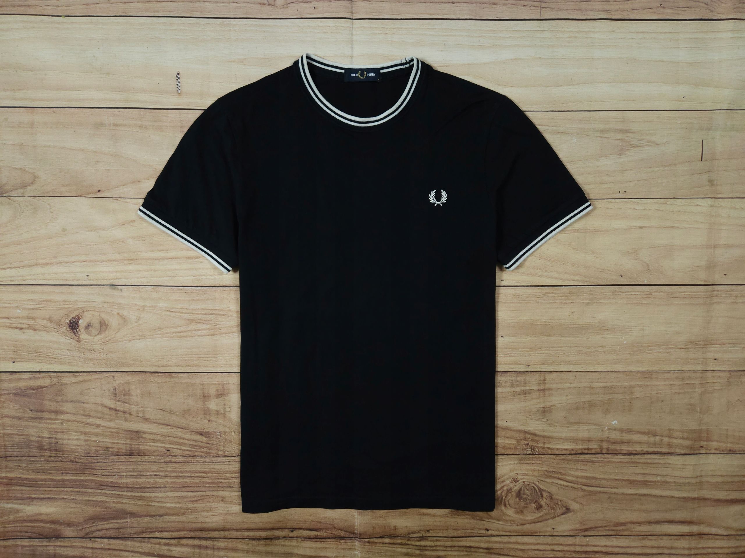 FRED PERRY Koszulka Męska T-Shirt Logowana r. M