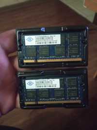 Оперативна пам'ять 2 шт. типу DDR 2 на 1 гб