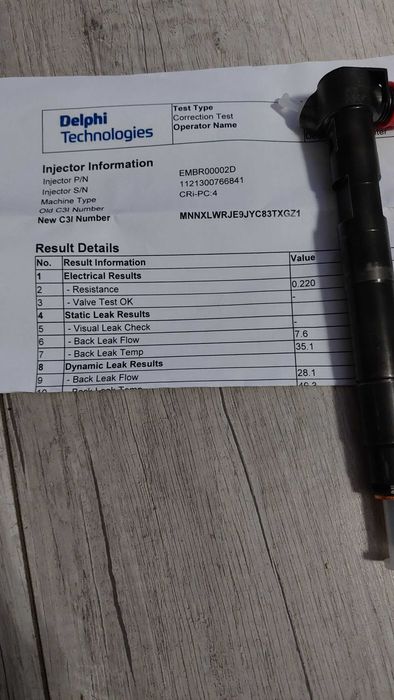 Wtryskiwcz Delphi mercedes 2.2 cdi283.42997, model embr00002d