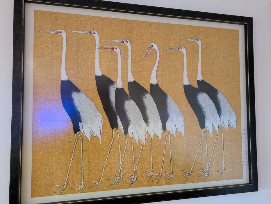 Póster Flock of Japanese Red Crown Cranes - NOVO