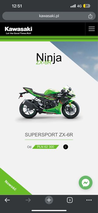Kawasaki ninja zx6r 2024r
