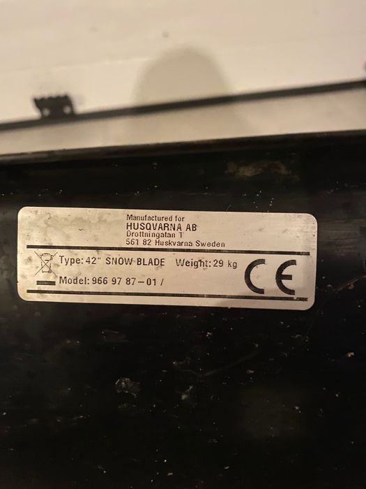 Pług do śniegu traktorka Husqvarna Rider