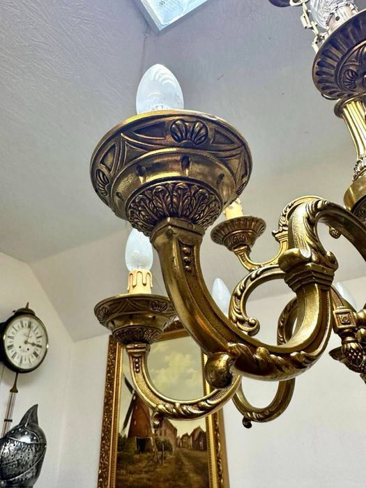 Масивна бронзова люстра на 12 ламп 7461