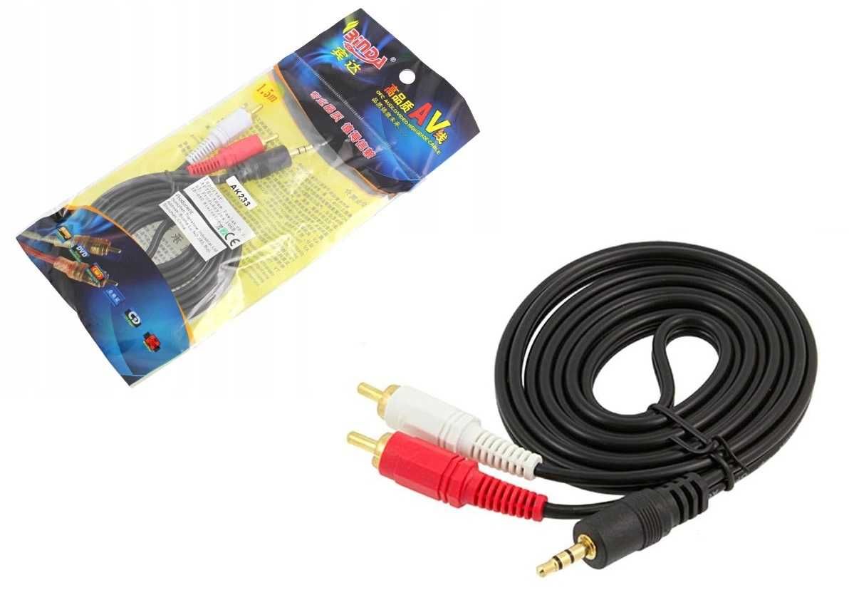 Kabel Jack 3,5mm-2xRCA cinch 1,5m * Video-Play