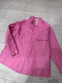 Кожаная рубашка Reserved розовая