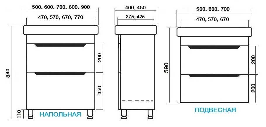 Новая элитная тумба с умывальником, раковиной Комо 50, 60, 70, 80, 90.