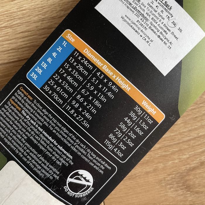 Worek wodoszczelny 20L sea to summit nowy