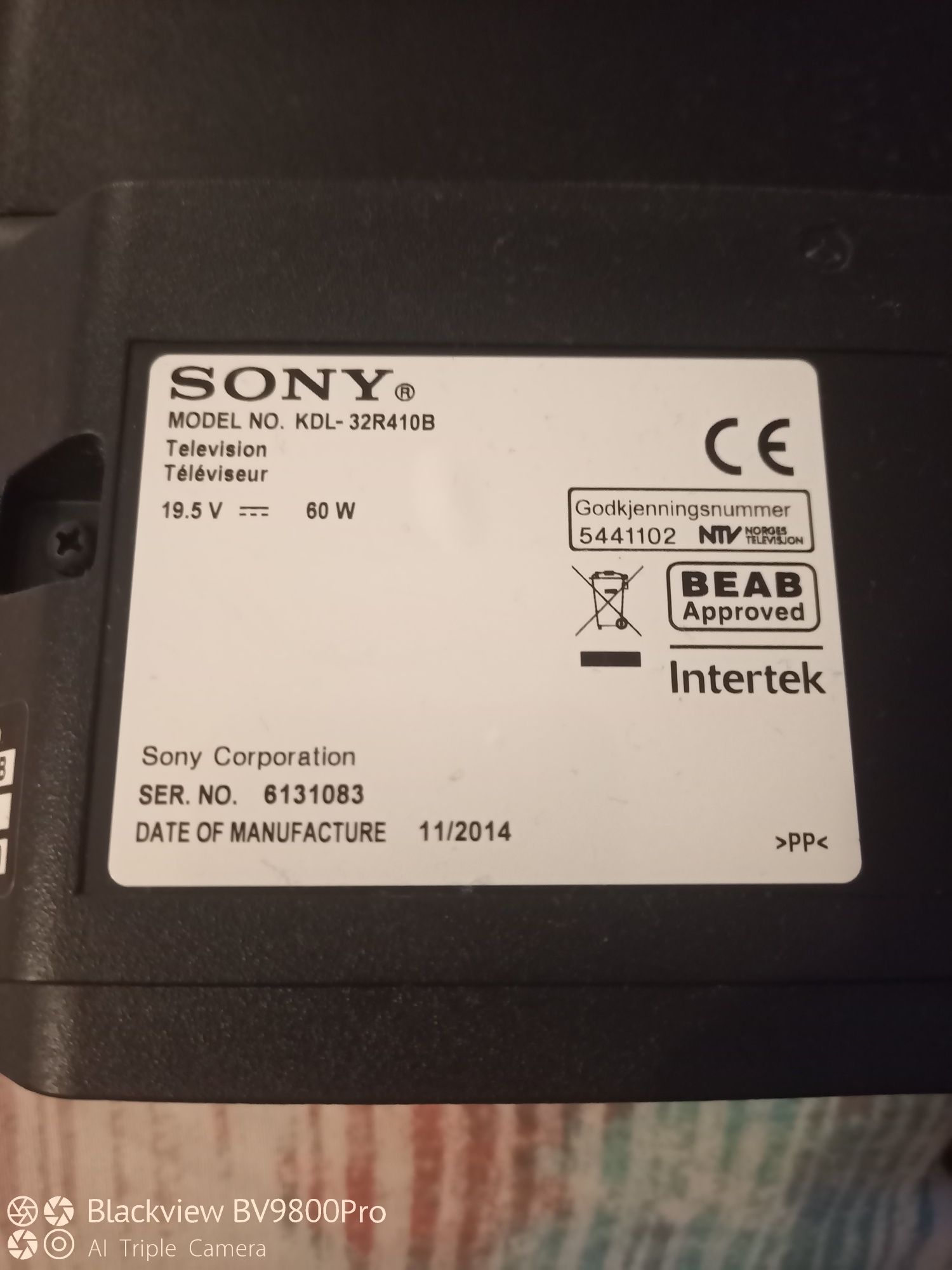 TV telewizor Sony Bravia KDL-32R410B 32"