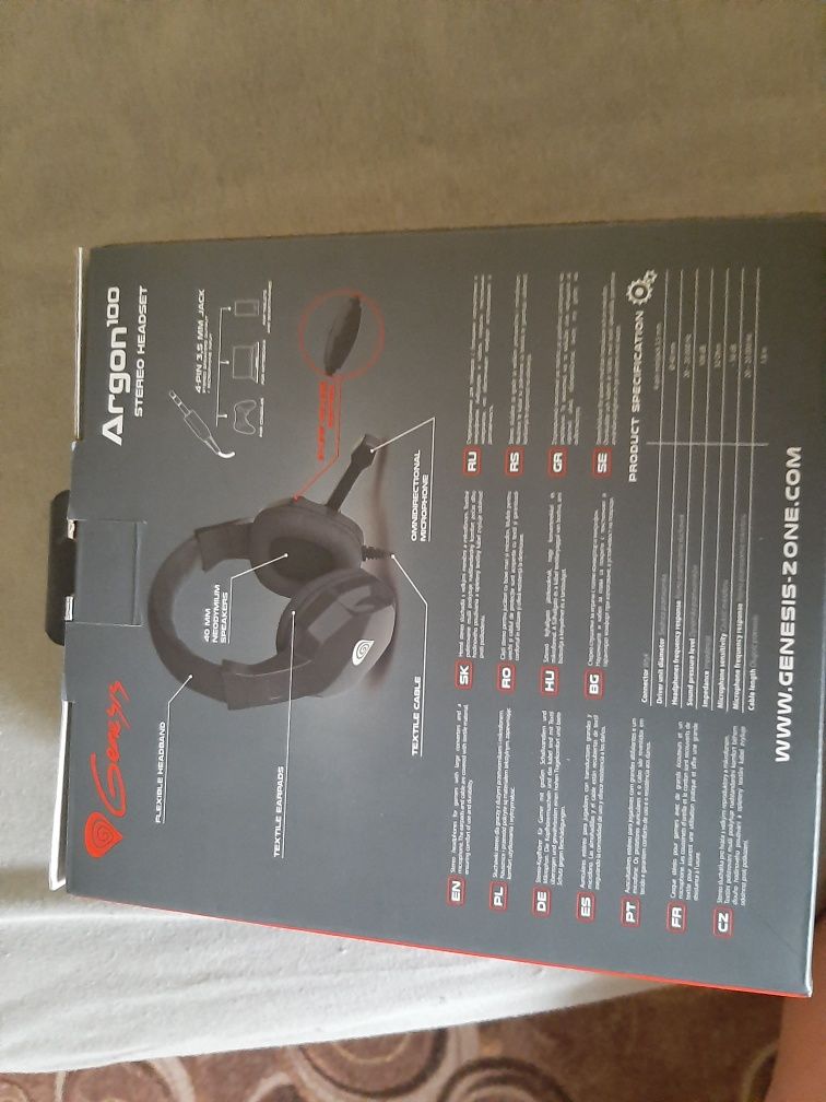 Nowe Słuchawki gemingowe Argon 100