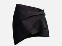 Mugler x H&M чорна міні спідниця (100%шерсть),XS/34P/2P