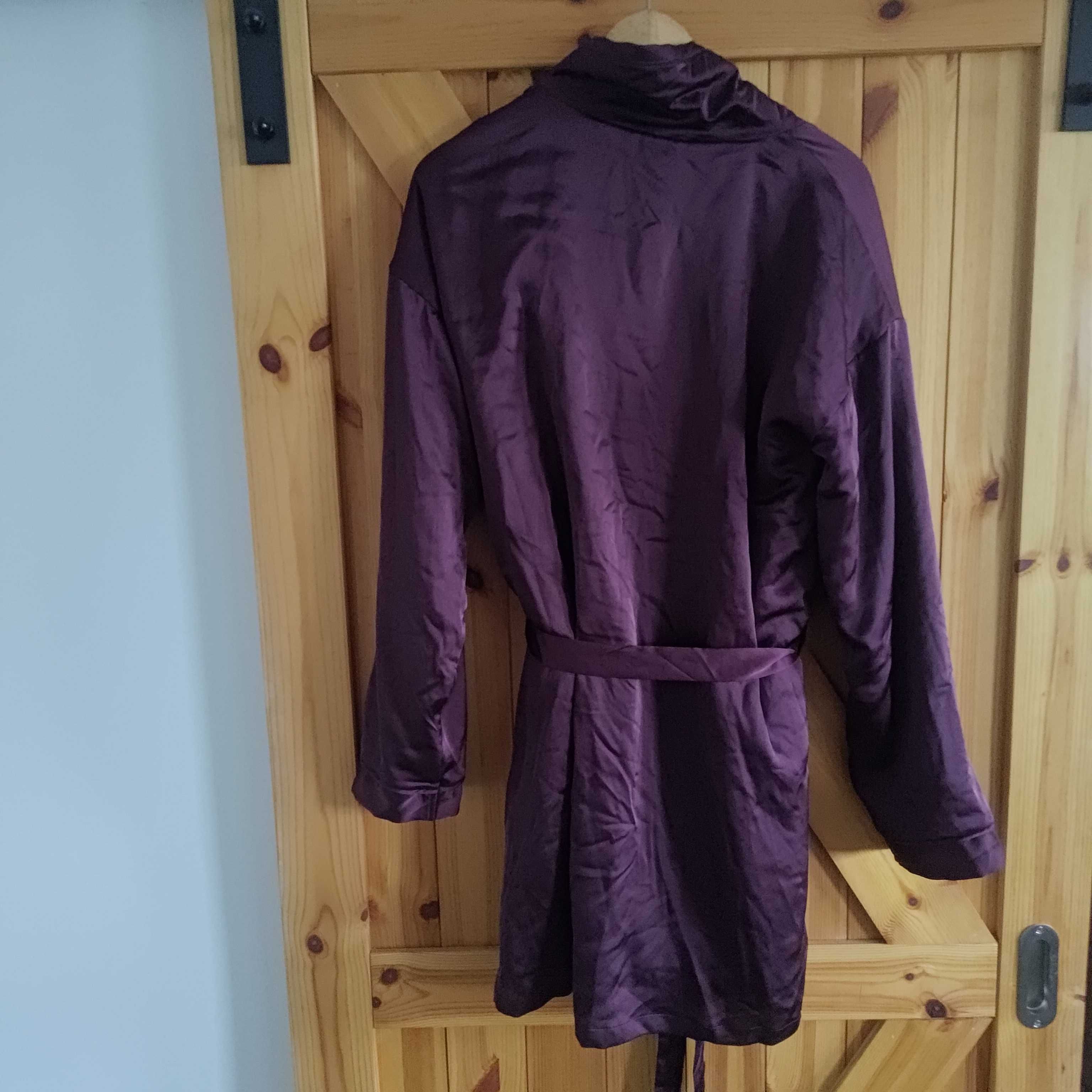 TANIO burgundowy szlafrok damski Etam rozmiar S-XL