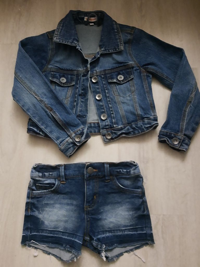 Kurtka katana jeans i spodenki rozmiar 116-128